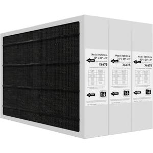 X6675 Merv 16 Air Filter 20x25x5 Efficient Air Filter Compatible with Lennox X6675 and Lennox HCC20-28 Furnace HVAC System, Part Number HCF20-16, 3 Pack