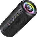 Portable Bluetooth Speaker, 2026 Bluetooth 5.4 Wireless Speaker with 20W HD Loud Stereo Sound, 20H Playtime, LED Lights, IP7, TWS Pairing, Built-in Mic, for Outdoor, Home, Beach, Party, Gift