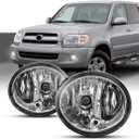 Nixon Offroad Fog Light Set for 2001-2007 Toyota Sequoia, 2000-2006 Toyota Tundra (Not Fit Steel Front Bumper Models) w/Bulbs + Wiring Kit + Switch, Driving Fog Light Assembly Clear Lens