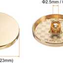 2 x HARFINGTON 30pcs 36L Metal Round Flat Sewing Buttons 23mm Alloy Shank Craft Replacement Button for Men Women Suit Woolen Coat Shirt Trousers Sewing Crafts, Rose Gold