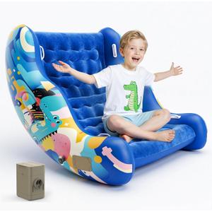 Inflatable Sensory Chair for Autistic Kids – Toddler Rocking Chair for Sensory Seeking, ADHD & Calming – Blow Up Crash Pad for Deep Pressure Therapy in Sensory Room, Birthday Gifts for Boys Girls