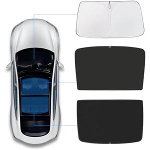 for Tesla Model Y Sunshade Roof Sunroof Shade 2025 2024 2023 2022 2021 2020(Ice Black) & Tesla Model Y Windshield Sunshade Front Window Sun Shade Block UV Rays Heat, Not Suitable for Tesla Juniper