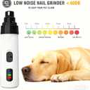Silent Groom Pro Nail Grinder, Silent Groom Pro Pet Nail Clipper,Rechargeable Dog Nail Grinder, Safe Effective Portable Pet Nail Trimmer for Home use (White)