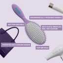 2 x NewSea Detangling Brush  Anti-Static, Flexible Bristles for Wet & Dry Hair, Eco-Friendly, Purple, for Straight & Wavy Hair