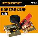 POWERTEC Wood Flooring Strap Clamp, Flooring Installation Clamp with 13ft Nylon Strap, 220 lbs Clamping Force, Fits Laminate, Tongue & Groove, Hardwood Floors, Durable Metal & Rugged Build (71102)