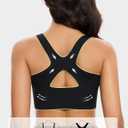 Comfort No Underwire Racerback Bras for Women Padded Wireless Support Bra Everyday Full Coverage (Black, M)