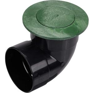 NDS 422G Pop-Up Drainage Emitter with Elbow fits 4-Inch Sewer and Drain Pipe, Works with Drainage Systems Including Catch Basins, Green