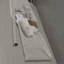 Clothes Rack 48in, Wall Mounted Garment Rack with Real Wood Shelf, Heavy Duty Hanging Clothes Rack, Multi-Purpose Hanging Rod, Space-Saving Closet Storage (Brown)