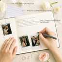 &And Per Se Guest Book for Party, Photo Book, Blank Book and Birthday Guest Book for Special Events, Baby Shower Book to Sign with Blank Lined Pages & Photo Spots (Green with Pattern)