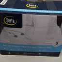 Serta Heated Mattress Pad King Size - Electric Mattress Pad, 10 Heat Setting Controller, Auto Shut Off Timer, Deep Elastic Pocket, Up to 17" Mattress, ETL Certified, Machine Wash, King, White