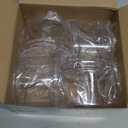 Patelai 4 Pieces Sugar Bowl Acrylic Clear Sugar Bowl with Lid and Salt Spoon Storage Jar with Airtight Lid for Salt, Tea, Spices, Herbs, Condiments(13 oz)