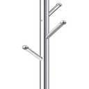 Homde Metal Coat Rack Stand with Natural Marble Base, Stainless Steel Freestanding Clothes Tree Hanger with 8 Hooks, Hall Hanger for Coat Jackets Hat Scarves Handbags Entryway Bedroom (Silver)