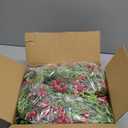 Joyhalo 2 Pack 5.9FT Snow Christmas Garland with Lights Battery Operated, Olive Garland with Red Berries Christmas Decorations Prelit Garland for Indoor Outdoor Fireplace, Staircase and Mantel Decor