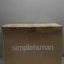 simplehuman 40 Liter / 10.6 Gallon Slim Kitchen Step Trash Can With Secure Slide Lock, Black Plastic