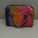 Top-Handle Crocodile Purses For Women Crossbody Leather Bags Trendy Large Capacity Tote with Shoulder Strap (1-colorful Rose and Blue)