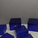 Bouiexye 6Pcs Blue Buffet Risers Acrylic Boxes Display Risers Food Risers for Buffet Table Display Riser for Platter Parties Weddings Catering Dessert Collectibles Figures Show ( 6''x7''x8'')