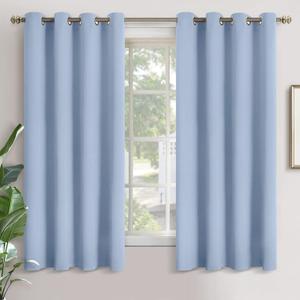 YoungsTex Light Blue Room Darkening Curtains 63 Inch Long for Bedroom - Thermal Insulated Window Drapes with Grommet Blackout Privacy for Kids Living Room, 2 Panels, 52 x 63 Inch