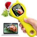 Handheld Microscope for Kids - Educational Science Toys, Christmas & Birthday Gifts for Age 5 6 7 8 9 10 11 12 Girls & Boys (Yellow)