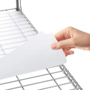 Wire Shelf Liner 14" x 24" Set of 5, 0.7mm Thick Non-Adhesive Plastic Shelf Mats for Wire Shelves, Waterproof Heavy Duty Wire Rack Liners, Transparent (Shipped Flat)