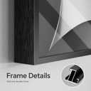 3 Piece Framed Black and White Abstract Wall Art for Living Room, Large Modern Minimalist Geometric Picture Prints Paintings, Bright Style Luxury Artwork for Bedroom Dining Room Wall Decor 20x30 Inch
