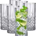 Amazing Abby - Vika - 18-Ounce Plastic Highball Glasses (Set of 6), Plastic Cocktail Glasses, Reusable, BPA-Free, Shatter-Proof, Dishwasher-Safe, Perfect for Poolside, Outdoors, Camping, and More