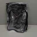 JOMPARO Clear Backpack Heavy Duty Clear Bookbag for School Transparent See Through Book Bags for Boys Girls 16 inch (1p-black)