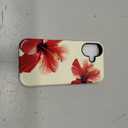 Case for iPhone 16, Magnetic Hybrid Shockproof Protective Phone Case with MagSafe Compatible Design, Hibiscus