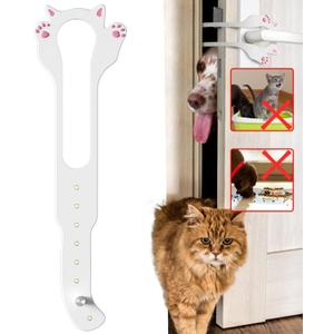 Elilier Cat Door Latch Holder,8 Adjustable Sizes Stronger Flex Cat Door Stopper, Keep Door Open 1.5" to 8", Let's Cats in and Keeps Dogs Out of Litter & Food, No Tool Required & No Wall Damage