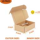 PHAREGE 9x6x3 inch Shipping Boxes Bulk 25 Pack Brown, Tab Lock Tuck Top Mailer Boxes for Packaging Small Business, Small Cardboard Gift Boxes for Wrapping Mailing Present