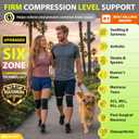 Knee Brace for Meniscus Tear 2 Pack, Knee Compression Sleeve for Men and Women, Knee Support for Arthritis, Swelling, Inflammation, ACL, Pain Relief, Running, Workout, Sports and Recovery Black L