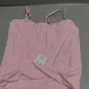 SUUKSESS Women Double Line Square Neck Tank Top Summer Y2K Going Out Basic Cami Shirt (Pink, S)