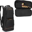 Rexmica Padded Alto Sax Backpack, Alto Sax Case Bag with Hidden Padded Shoulder Straps, Alto Saxophone Bag with Pockets for Mouthpiece, Sheet Music, Alto Saxophone Case Sax Gig Backpack