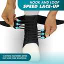 Med Spec ASO Speed Lacer Ankle Brace for Sprained Ankle and Peroneal Tendonitis, Orthopedic Ankle Support for Men, Women, Adults, Teens and Kids, Sports Injury Recovery (Black, M)  