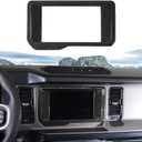 Center Console Navigation Screen Panel Cover Trim Compatible with Ford Bronco 2021-2023, Carbon Fiber (Only for Small Screen)