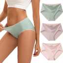 INNERSY Women's Seamless Underwear Silky Hipster 6-Pack (L)