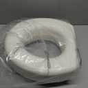 HealthSmart Enhanced Comfort 5" Raised (Round) Toilet Seat Risers for Seniors 5 Slip Resistant Pads FSA/HSA Eligible Padded Toilet Seat Elevation 15.7 x 15.2 x 6.1