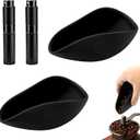 2 Pack Silicone Coffee Bean Dosing Cup & 2 Spray Bottles Kit, Flexible Espresso Accessories Kit Container with Measuring Tray & 10ml Static Reducing Spritzer, Black