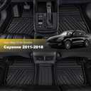TTX LIGHTING Floor Mats for Porsche Cayenne 2011-2018, Obsidian Black