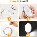 GZV RV Interior Lights, RV Puck Light, Dimmable LED Ceiling Lighting for Camper, DC 12V 4.75 Inch, RV Round Lights for Inside, LED Lights for Travel Trailer Boat 4 Pack (3000K - Warm White)