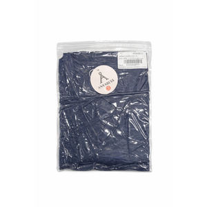 Anrabess Women's Clothes V-Neck T-shirt Navy Blue L