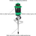 RESTMO Gear Drive Sprinkler with Metal Spike Base, 5-Pattern Heavy Duty Gardening Watering System, Multi-Adjustable Lawn Sprinkle for Garden Plant, Flower Bed and Large Yard Area Watering, Green