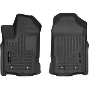 Husky Liners Weatherbeater Floor Mats | Fits 2019-2023 Ford Ranger, SuperCrew (Crew Cab) & SuperCab (EXT Cab) | Front Row, 2-pc Black - 13411