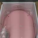 Pink Side Table Set of 2,Small Modern Round Side Table with Storage,2-Tier End Table for Small Space -Living Room,Bedroom, Nursery (2PC,Pink) (2PC Oval(11.8*15.8inch))