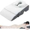 ROYALAY Face Down Pillow for Massage, Memory Foam Breast Pillow for Massage, Stomach Sleeping Pillow with Non-Slip Bottom for Eye Surgery Recovery, BBL, GERD