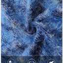 MEROKEETY Women's Fall Fuzzy Colorful Knit Cardigan Sweaters Winter Button Down Boho Casual Long Sleeve Outerwear Top (Blue, XL)