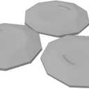 Door Stops Wall Protector 3" with Strong 3M Adhesive - Quiet and Shock Absorbent Silicone Wall Protectors from Door Knobs - Larger Door Bumper to Protect Every Wall Surface (Gray-3 pcs