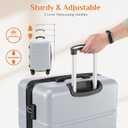 Sweetcrispy 28 Inch Checked Luggage, Suitcase with Spinner Wheels