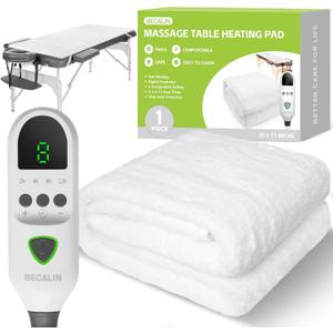 Massage Table Warmer Heating Pad Professional SPA Massage Bed Warmer with Timer, 9 Heat Settings, Overheat Protection for Massage Bed & Spa, Thickened & Soft Fleece, 30" x 71"