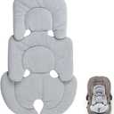 Infant Car Seat Insert Compatible with Nuna Pipa, Carseat Insert Support for Infant, Soft Head and Body Support, Reversible Design Cushion Pad, Non-Slip, for Car Seats, Swing and Strollers, Gray