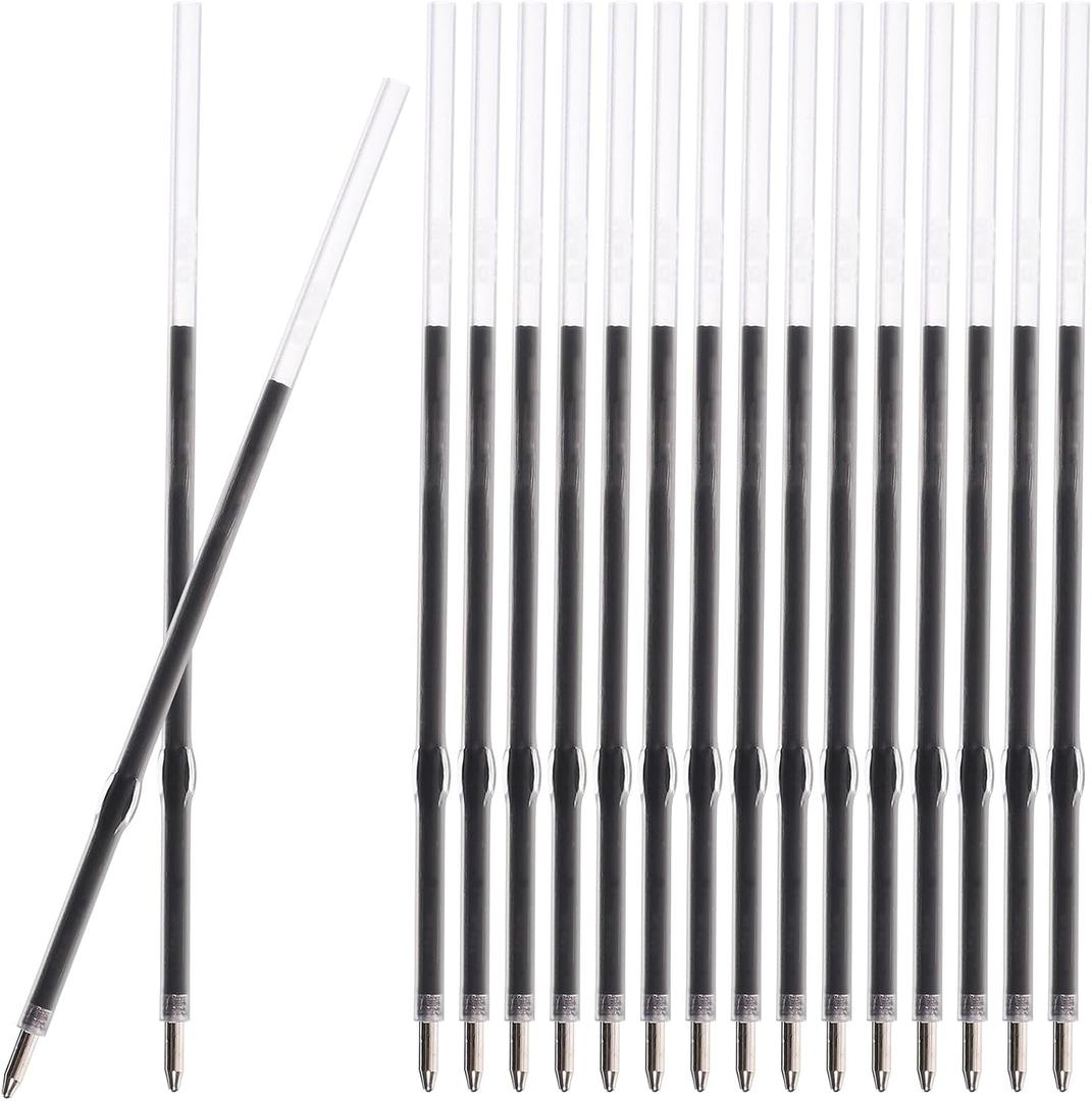 Retractable Ballpoint Pen Refills 30 Pieces 1mm, Medium Point 4.2 Inch Black Ink Refills Smooth Writing for Click Pens